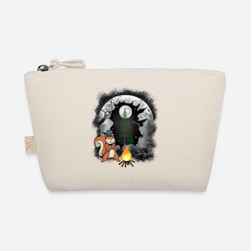 Fire Campfire Forest Dwellers Squirrel Moon Organic Pouch