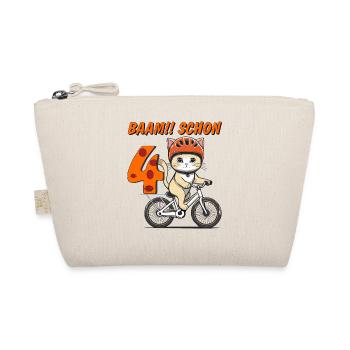 KATZE FAHRRAD BAAM!! SCHON VIER - Bio-Täschchen - Natur - Vorne