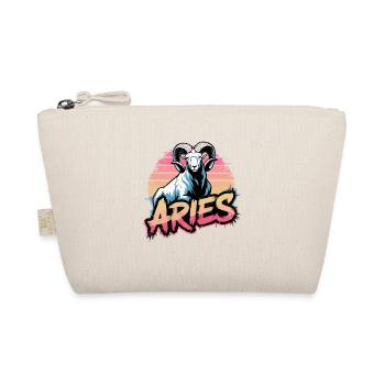 Aries Horoscope Astrology Sign Vintage Design. - Organic Pouch - nature - Front