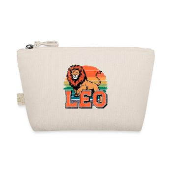 Leo Horoscope Astrology Vintage Sign Design. - Organic Pouch - nature - Front
