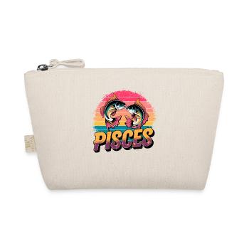 Pisces Horoscope Astrology 80s Vintage Sign. - Organic Pouch - nature - Front
