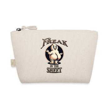 Freak Under the Sheet Lustiges Gespenster Design - Bio-Täschchen - Natur - Vorne
