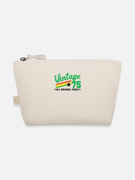1975 Birthday Vintage All Original Parts No III - Organic Pouch - nature