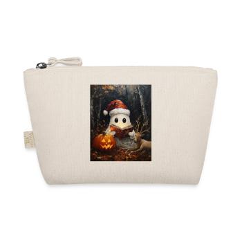 Cadeau d’Halloween fantôme avec décoration de chapeau de Noël - Trousse biologique - nature - Devant