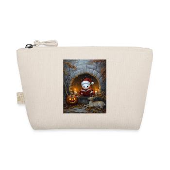 Cadeau d’Halloween fantôme avec décoration de chapeau de Noël - Trousse biologique - nature - Devant