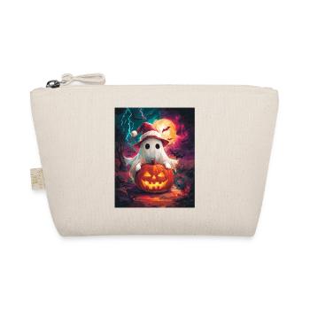 Cadeau d’Halloween fantôme avec décoration de chapeau de Noël - Trousse biologique - nature - Devant