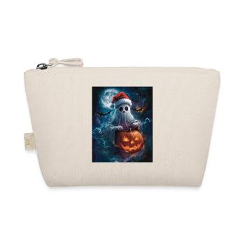 Cadeau d’Halloween fantôme avec décoration de chapeau de Noël - Trousse biologique - nature - Devant