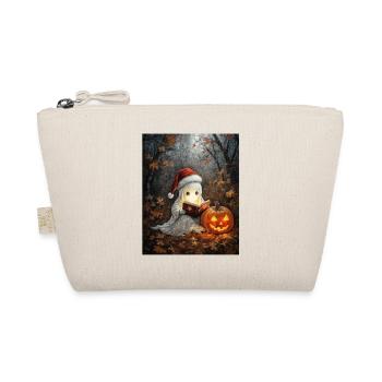 Cadeau d’Halloween fantôme avec décoration de chapeau de Noël - Trousse biologique - nature - Devant