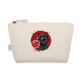Kaugummi Kaugummiblase Bubble Gum Katze für - Bio-Täschchen - Natur - Vorne