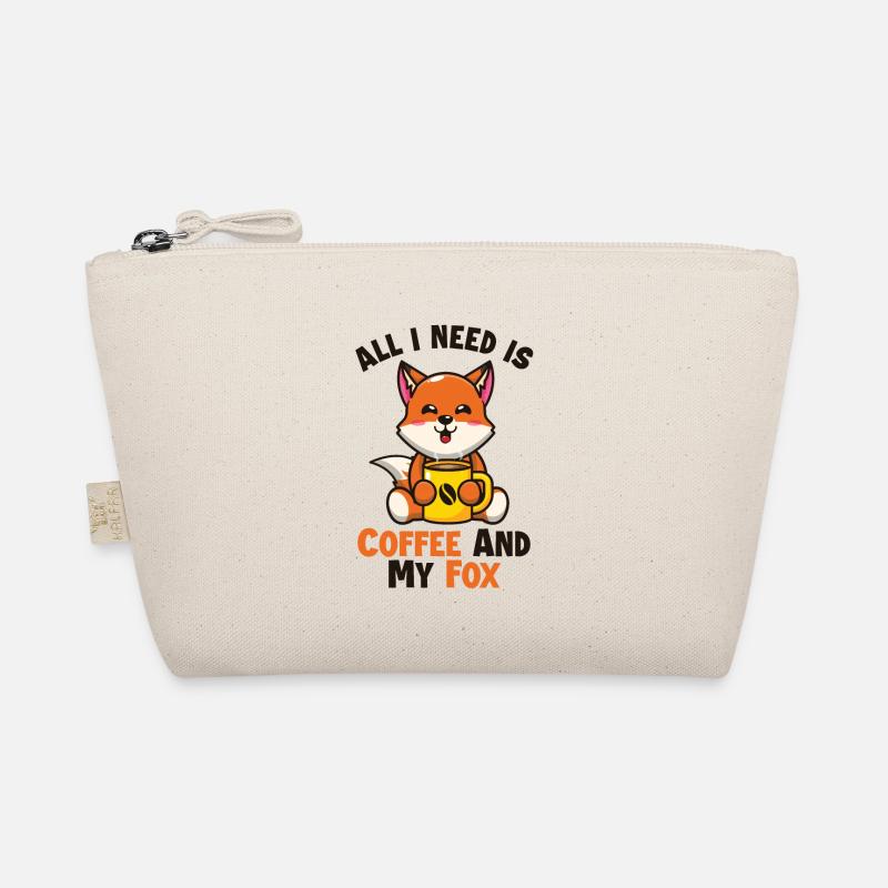 Coffee and my Fox Red Fox Canidae Caninae Fox Organic Pouch