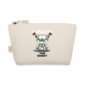 Lunatic Under Sheet Funny Ghost Design - Organic Pouch - nature - Front