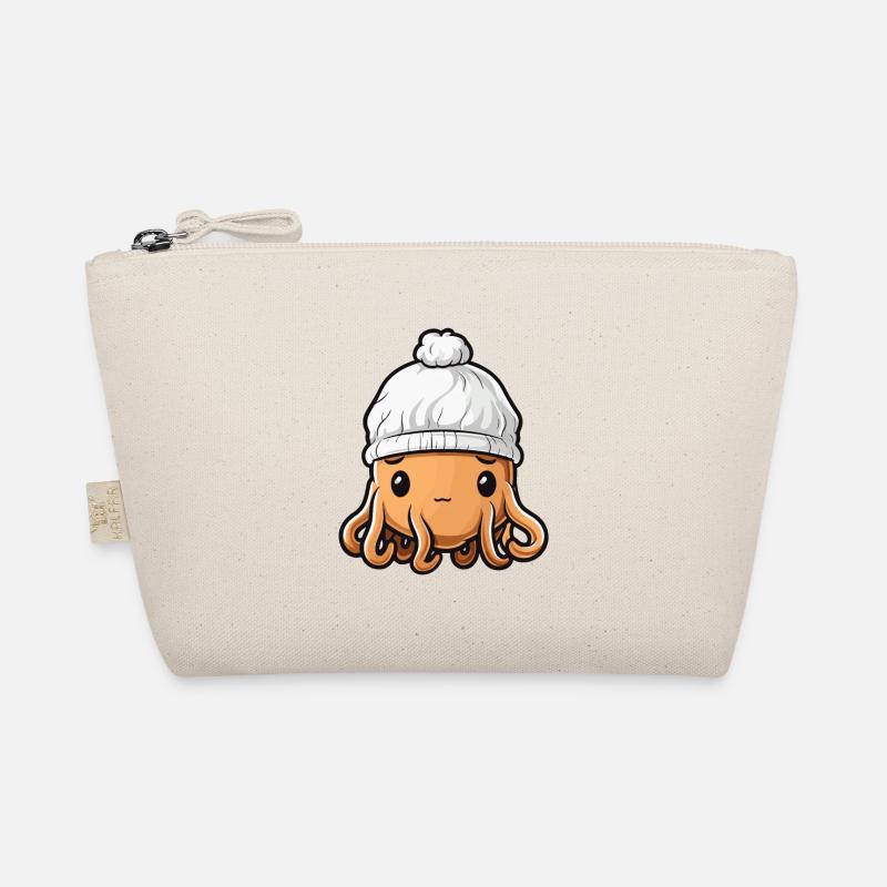 Oktopus Winter Krake Comic Niedlich Bio-Täschchen