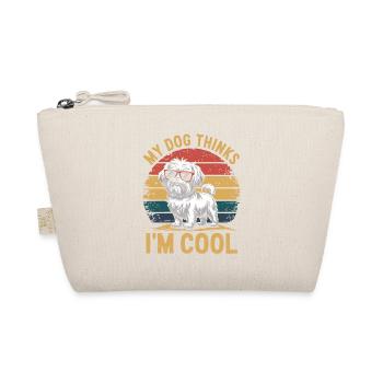 Maltese dog my dog thinks I'm cool - Organic Pouch - nature - Front