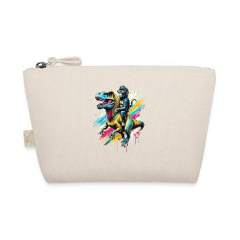 Splash Art Dinosaur T-Rex Monkey Tyrannosaurus Rex - Organic Pouch - nature - Front