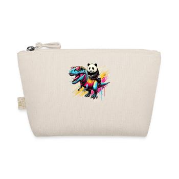 Pop Art Dinosaur T-Rex Panda Tyrannosaurus Rex - Organic Pouch - nature - Front