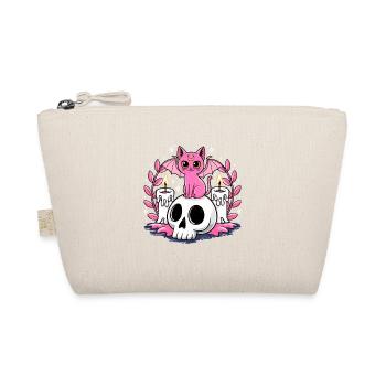Halloween Pink Kitty Cat Witch Kawaii Anime Manga. - Organic Pouch - nature - Front