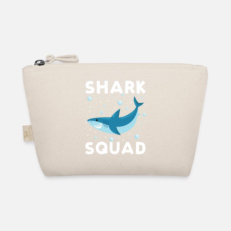 Cool Shark Squad with Surfboard Summer Vibes Bio-Täschchen