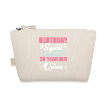Celebrating 50th Birthday with the Fabulous Queen - Organic Pouch - nature - Front