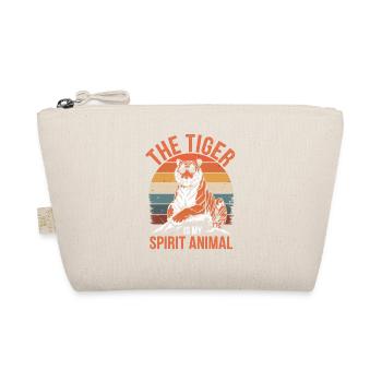 The Tiger Is My Power Animal Retro Style - Organic Pouch - nature - Front