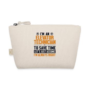 Elevator Technician Let's Assume I'm Right - Organic Pouch - nature - Front