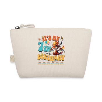 Dragon 7th Birthday Dragon - Organic Pouch - nature - Front