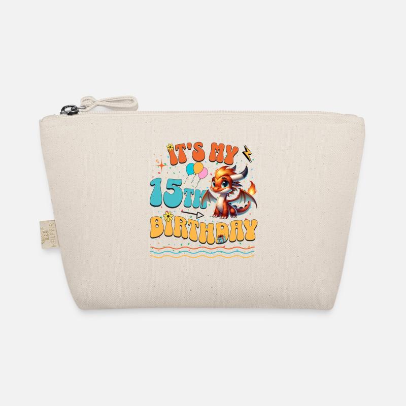 Drache 15. Geburtstag Drachen Bio-Täschchen