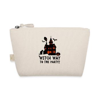 Lustiger Halloween Spruch - Witch way to the Party - Bio-Täschchen - Natur - Vorne