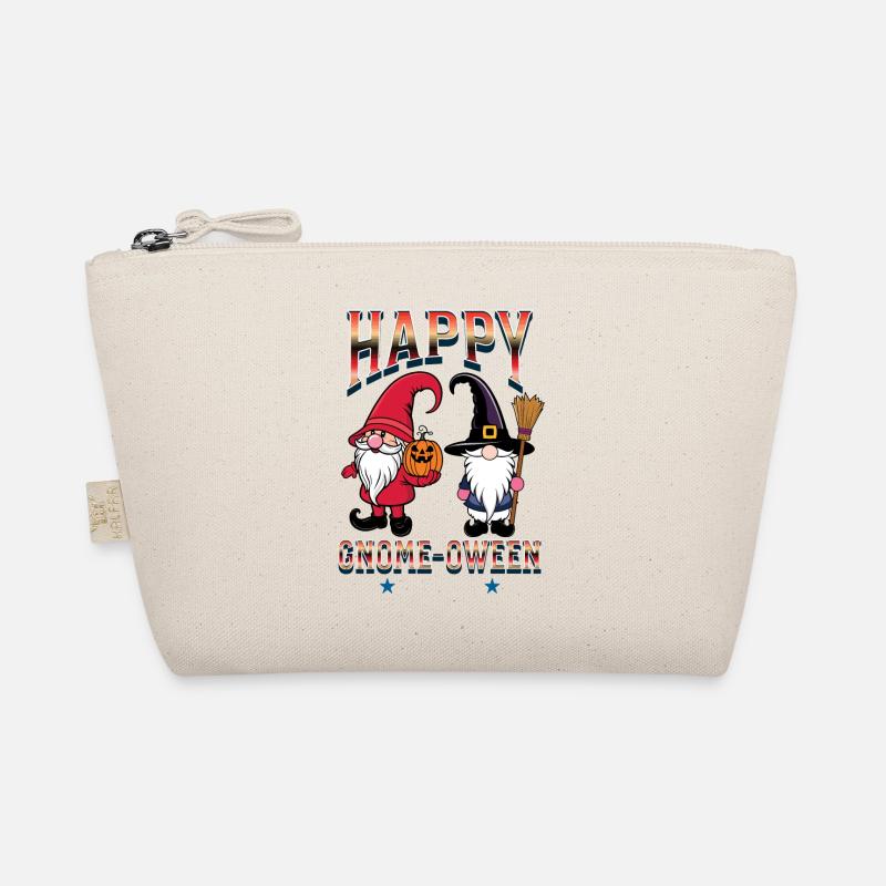 Happy Gnome-Oween Funny Halloween Gnome Organic Pouch
