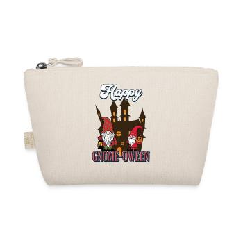 Happy Gnome-Oween Funny Halloween Gnome Saying - Organic Pouch - nature - Front