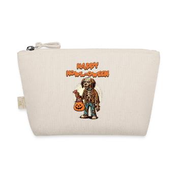 Happy Howl-oween Lustiger Halloween Hunde Spruch - Bio-Täschchen - Natur - Vorne