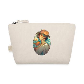Blumige Frau Art Nouveau Porträt - Bio-Täschchen - Natur - Vorne