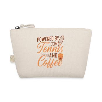 Funny Tennis Player Racket Coffee - Bio-Täschchen - Natur - Vorne