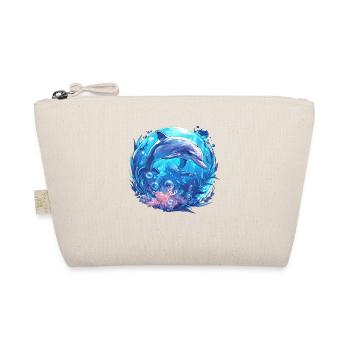 Dolphin Dolphins Dolphin - Organic Pouch - nature - Front