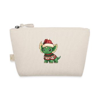 Dinosaur triceratops Christmas - Organic Pouch - nature - Front
