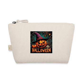 Halloween Pumpkin Witch Hat Grimace Creepy Horror - Organic Pouch - nature - Front