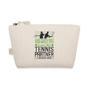 Funny Tennis Player Racket Husband - Organic Pouch - nature - Front