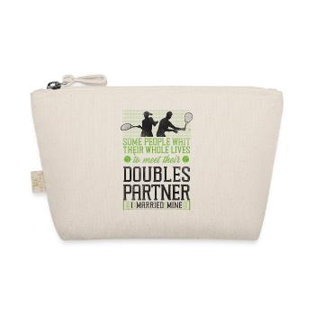 Funny Tennis Player Racket Husband - Organic Pouch - nature - Front