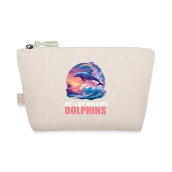 Dolphin Delfine Delfin - Bio-Täschchen - Natur - Vorne
