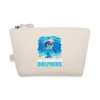 Dolphin Delfine Delfin - Bio-Täschchen - Natur - Vorne