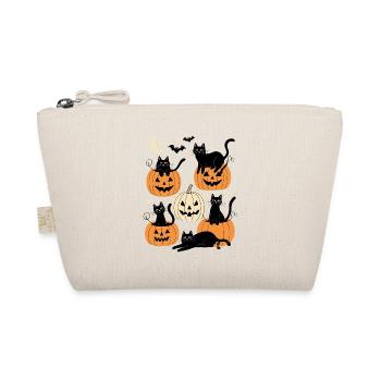 Lustige Katzen Halloween - Bio-Täschchen - Natur - Vorne