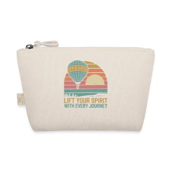 Hot Air Balloon Inspirational Message - Lift Your - Organic Pouch - nature - Front