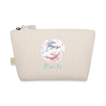 Elegantes Fische Sternzeichen Aquarell Geschenk - Bio-Täschchen - Natur - Vorne