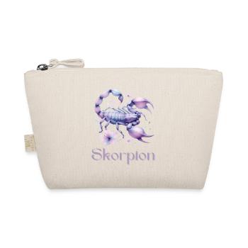 Elegantes Skorpion Sternzeichen Aquarell Geschenk - Bio-Täschchen - Natur - Vorne