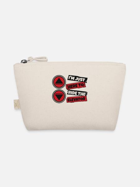 Just Here To Ride The Elevator Technician - Organic Pouch - nature - Front