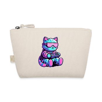 Cool Cat Gamer - Organic Pouch - nature - Front