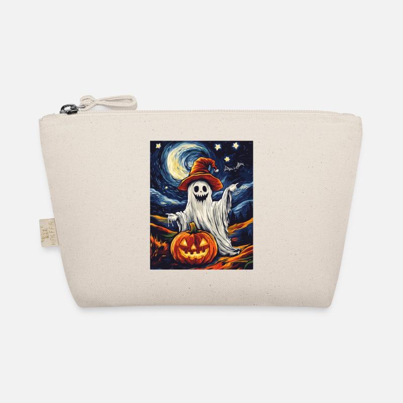 Halloween Geschenk Frauen Geist Männer Kinder Deko - Bio-Täschchen - Natur
