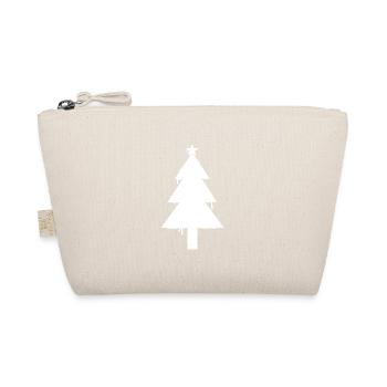 Weihnachtsbaum Design für Feiertage und Winter - Bio-Täschchen - Natur - Vorne