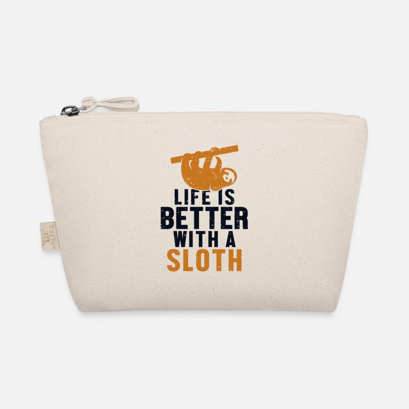 Life is Better with a Sloth Pilosa Folivora Lover Organic Pouch