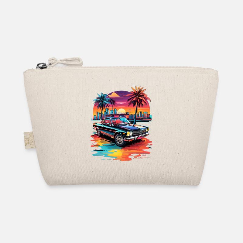 Retro Car Cruiser at sunset Organic Pouch