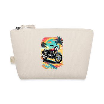 Retro motorcycle on a tropical beach - Organic Pouch - nature - Front